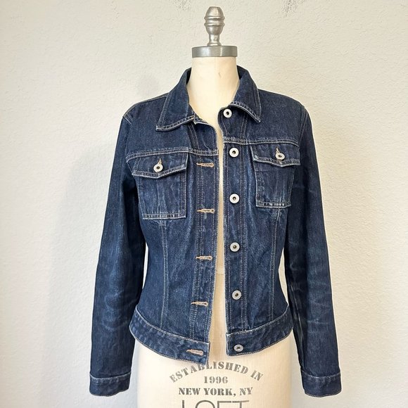 Vintage 90s GUESS Authentic Original Jeans Jacket Size L (Label) USA MADE - Picture 1 of 13